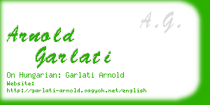 arnold garlati business card